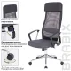 Кресло руководителя Flight R EX-541, хром, ткань TW, сетка, черное/серое. Фото товара с разных ракурсов.