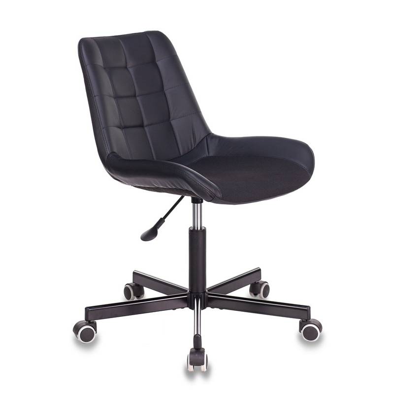Кресло Бюрократ CH-350M/BLACK без подлокотников черный искусст.кожа/ткань крестовина металл главное фото
