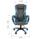 Игровое кресло Chairman Драйв 22 Россия экопремиум серый/голубой. Фото товара с разных ракурсов.
